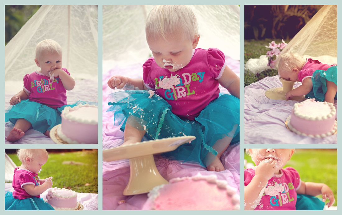 first birthday cake smash session